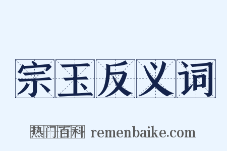 宗玉反义词是什么意思的图片